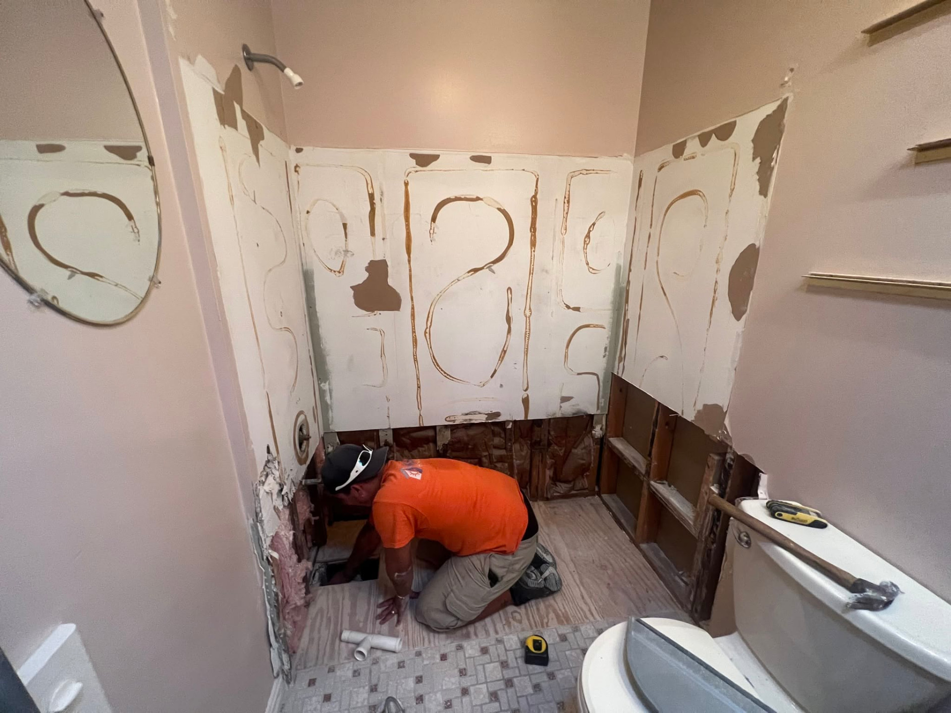 Bathroom during renovation