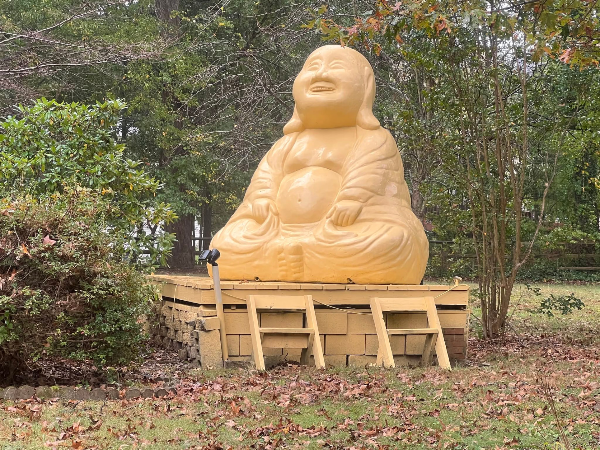 Garden statue after cleaning